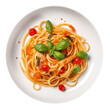 © susse_n - Fresh Tasty Served Pasta. Cooking Template. Top View. Ai generative