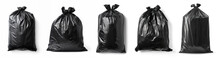 A Collection Of Trash Bag Different Shape On A Transparency Background