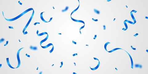 Wall Mural - beautiful blue confetti background for celebration party vector illustration