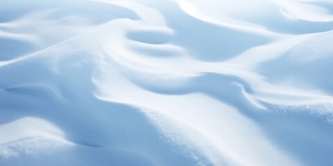 Poster - Close up of snow texture in light blue. Shadows in the snow close-up. : Generative AI