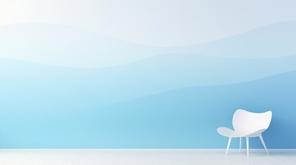 Fototapete - Abstract light blue and white wave background. Simple vector graphic pattern, modern : Generative AI