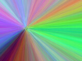 Fototapeta  - Kolorowe pastelowe rozmyte promienie otaczające głębię odległego prostokątnego punktu, perspektywa, tunel - abstrakcyjne tło 