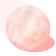 abstract peach sphere with pink shadow