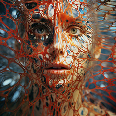 Poster - Abstract neural patterns forming a symphony around a person, conveying the harmonious and synchronized qualities associated with brain-inspired design.