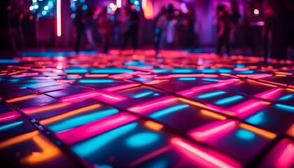 Wall Mural - dance neon floor