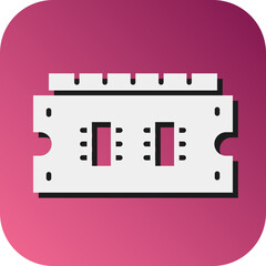 RAM Vector Glyph Gradient Background Icon Design
