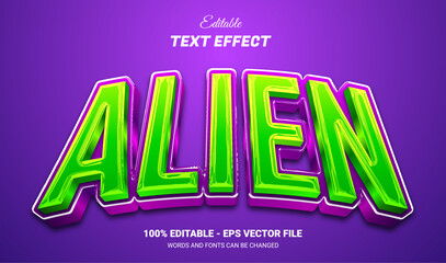 Wall Mural - alien 3d editable text