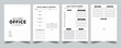 Work & Office Planner template with cover page layout design 