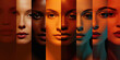 © Odin AI - Collage abstract poster with diverse female faces