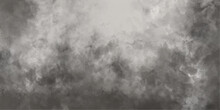 Abstract Black And White Silver Ink Effect Cloudy Grunge Texture Painting Background. The Texture Of Smoke, Steam, Fog For Creativity And Design In Black And White Background Illustration..