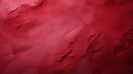 Wall Mural - An abstract masterpiece, maroon hues blending with carmine, revealing a red wall with cracks, evoking a sense of vulnerability and imperfection in this stunning work of art