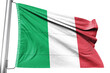 Italian flag on transparent background.