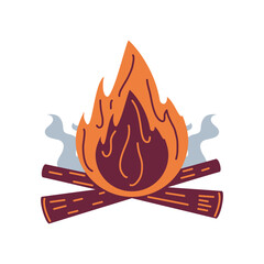 Sticker - native american bonfire