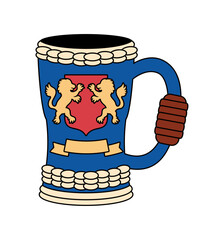 Sticker - germany beer steins ceramic