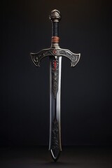 sword on a black