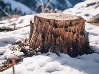 Poster - wood in the snow