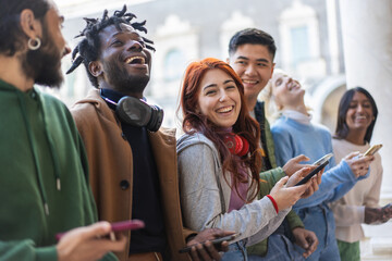 Diverse Group of Joyful Friends Enjoying a Day Together