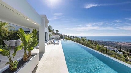 Wall Mural - Marbella House Elevated with Minimalist Mediterranean Style