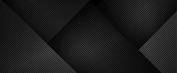 Black white and gray grey vector 3D technology futuristic glow with line shapes banner Elegant modern futuristic design with shiny lines pattern for banner, brochure, cover, flyer, poster