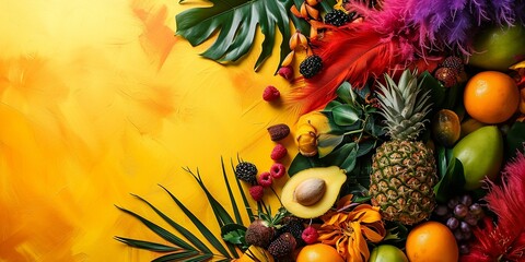  Brazilian Carnival Flair: Samba Accessories and Tropical Fruits