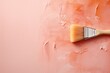 Brush backdrop, Peach Fuzz trend color concept. Background with selective focus and copy space