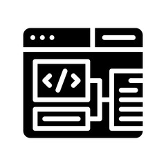 web development glyph icon