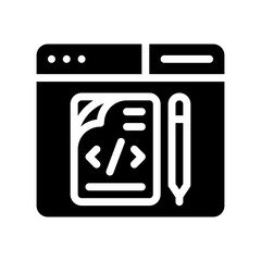 web development glyph icon