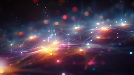 Wall Mural - an abstract representation of the quantum state space, with reinforcement learning policies as guidi
