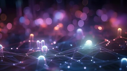 Wall Mural - intricate webs of entangled qubits form the foundation of quantum neural cryptography, where artific