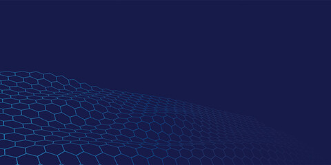 Abstract blue technology hexagonal background. EPS 10