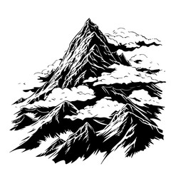 Canvas Print - Mountain Vector