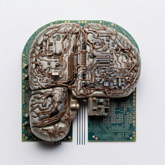 brain on circuit board