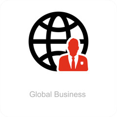 Global Business and icon concept