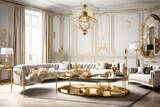 Fototapeta Do akwarium - Luxurious modern white living space.