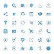 web  icon collection. Contact us icon set for web, computer and mobile app	