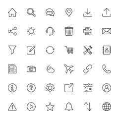 Wall Mural - web icon collection. contact us icon set for web, computer and mobile app