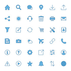 Wall Mural - web icon collection. contact us icon set for web, computer and mobile app