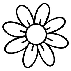 Wall Mural - svg cute flower doodle element set