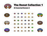Fototapeta  - Donut Collection 1 - Assorted Donuts A