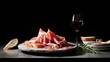 Thinly sliced prosciutto, a savory Italian cured meat, a flavorful addition to gourmet platters