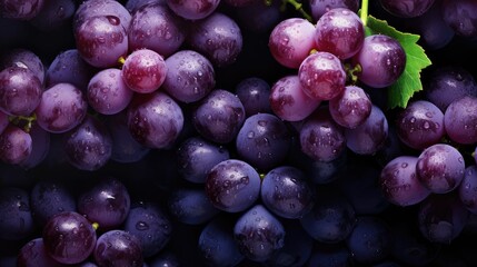 Wall Mural - Grapes pattern background, AI generated Image