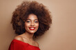 © Oleg Gekman - Beauty portrait of African American girl with afro hair. Beautiful black woman. Cosmetics, makeup and fashion