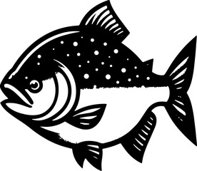 Wall Mural - Piranha fish icon 11