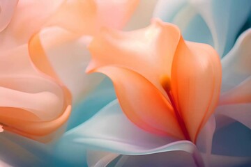 Poster - Tulip - Soft, curved abstract shapes in vibrant colors. 