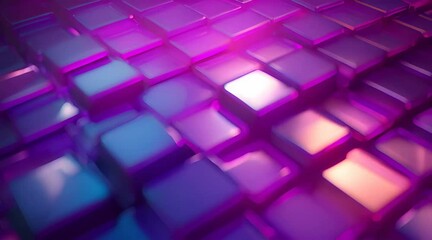 Aufkleber - Vibrant and dynamic geometric shapes illuminated in neon colors, creating a lively and energetic wallpaper for a modern and stylish look. 