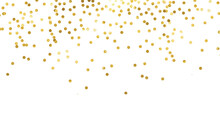 Gold Glitter Background Polka Dot Vector Illustration
