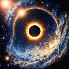 solar eclipse in space