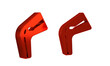 Red Bone pain icon isolated on transparent background. Orthopedic medical. Disease of the joints and bones, arthritis.