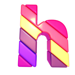 Wall Mural - Symbol made of colored diagonal blocks. letter h