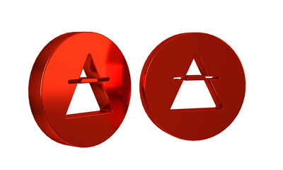 Wall Mural - Red Air element of the symbol alchemy icon isolated on transparent background. Basic mystic elements.